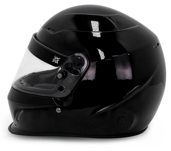 Capacete HUPI Automobilismo Sprint Pro Composite Preto Brilhante