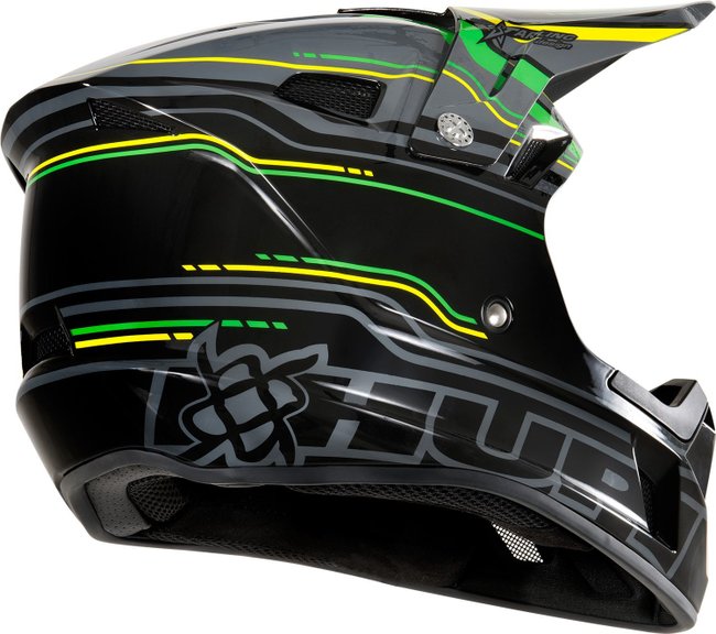 Capacete HUPI DH-3 Preto e Cinza