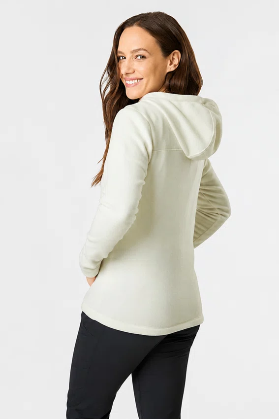 Fleece Feminino The North Face Glacier Full Zip com Capuz Off White