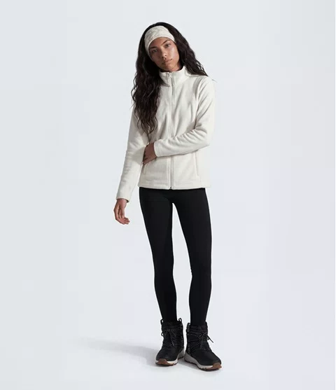 Fleece Feminino The North Face Glacier Full Zip Off White