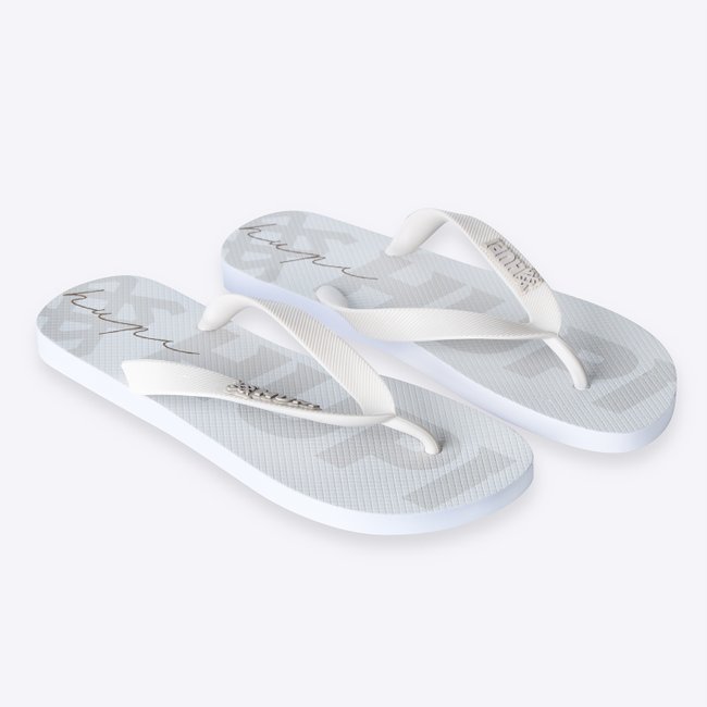 Chinelo HUPI Vibes Branco/Bege