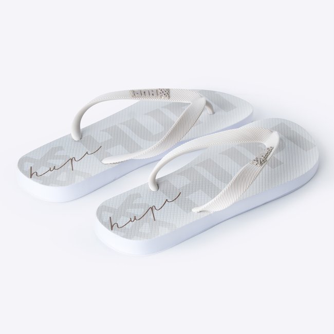Chinelo HUPI Vibes Branco/Bege