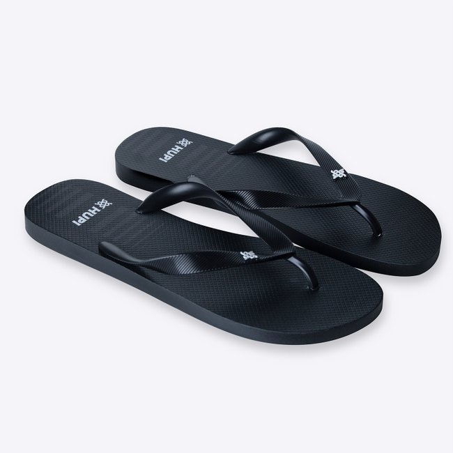 Chinelo HUPI Vibes Preto Logo