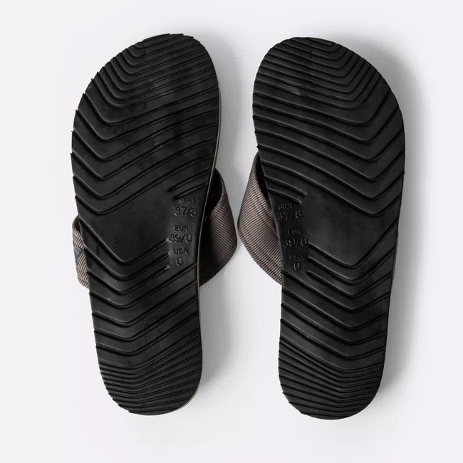 Chinelo Tommy Hilfiger Monotype Beach Cinza
