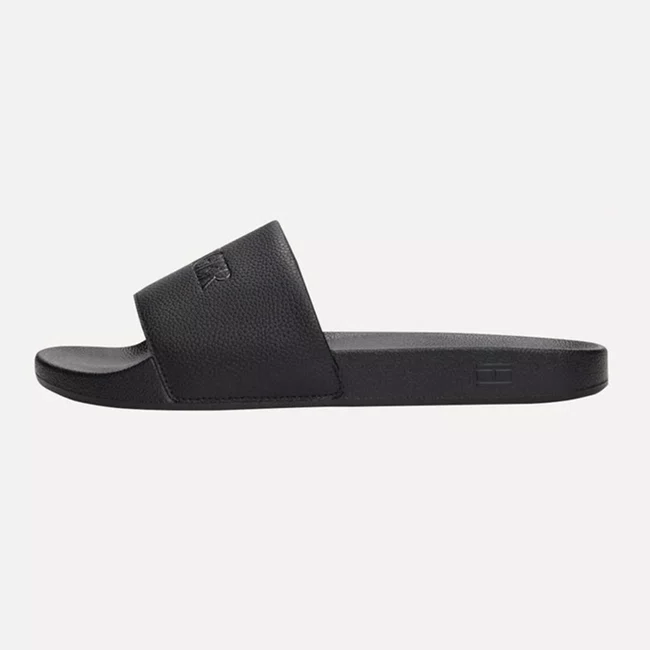 Chinelo Tommy Hilfiger Print Tumble Pool Slide Masculino Preto