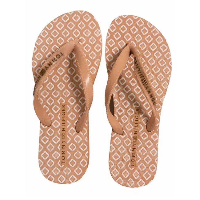Chinelo Tommy Hilfiger Strap Beach Feminino Laranja