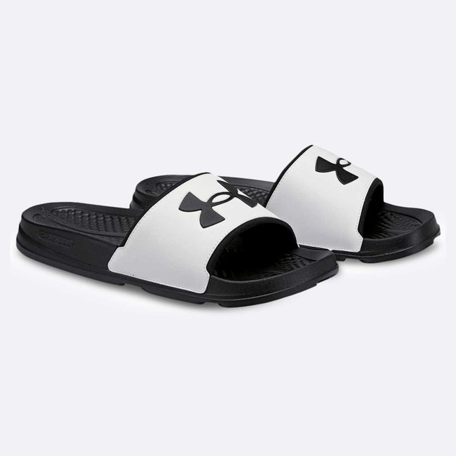 Chinelo Under Armour Daily Unissex Branco e Preto