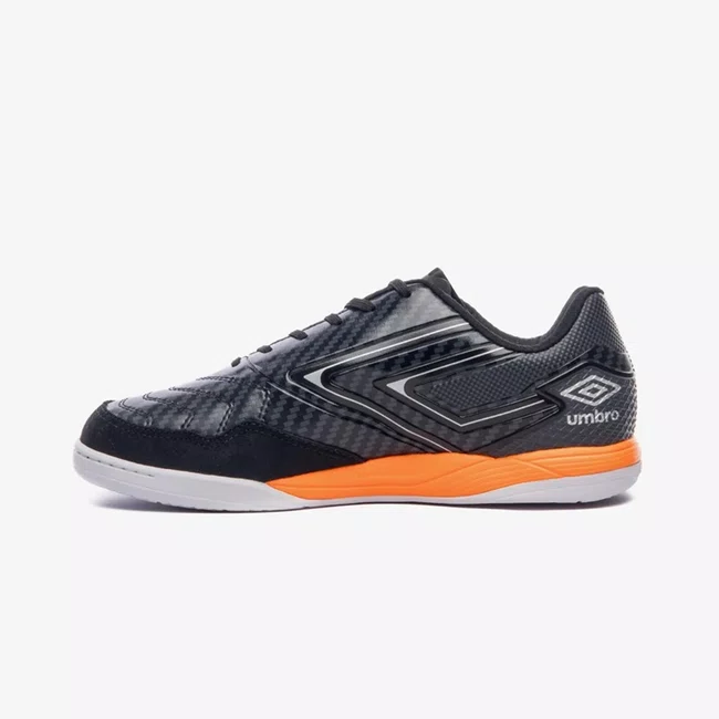 Chuteira Futsal Umbro Pro 5 Bump Club Preto/Laranja