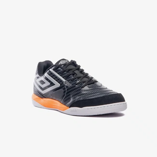 Chuteira Futsal Umbro Pro 5 Bump Club Preto/Laranja