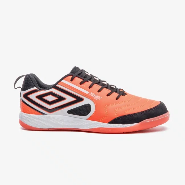 Chuteira Futsal Umbro Pro 5 Bump Laranja/Preto