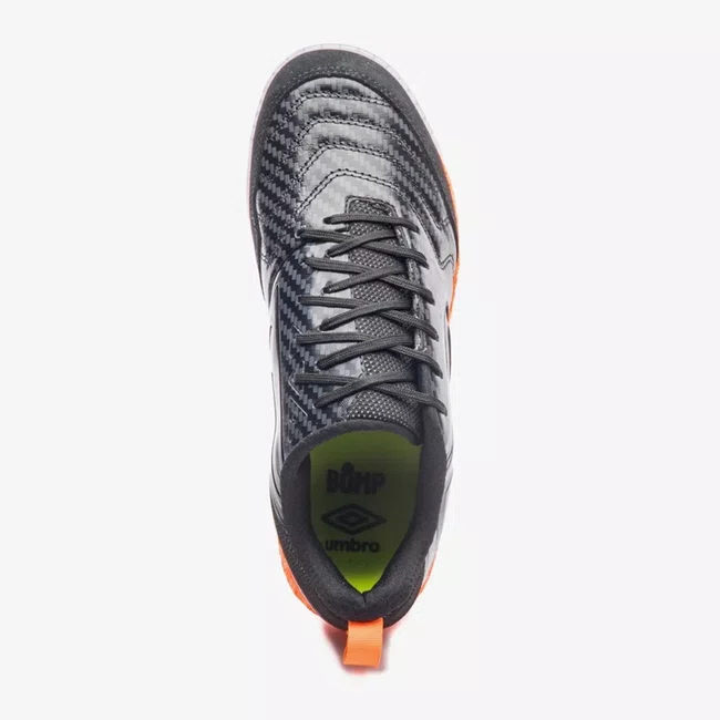 Chuteira Futsal Umbro Pro 5 Bump Preto/Laranja