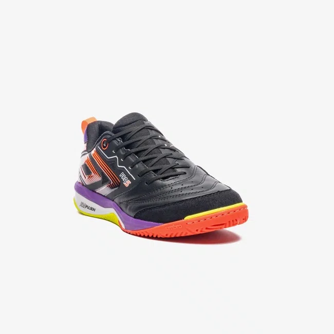 Chuteira Futsal Umbro Pro 5 Stable Preto/Laranja