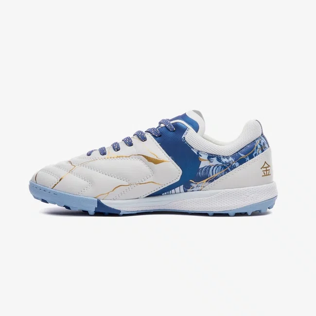 Chuteira Society Umbro Adamant Master Class Pro Bump Kintsugi Branco e Azul