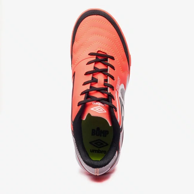 Chuteira Futsal Umbro Pro 5 Bump Club Coral/Preto
