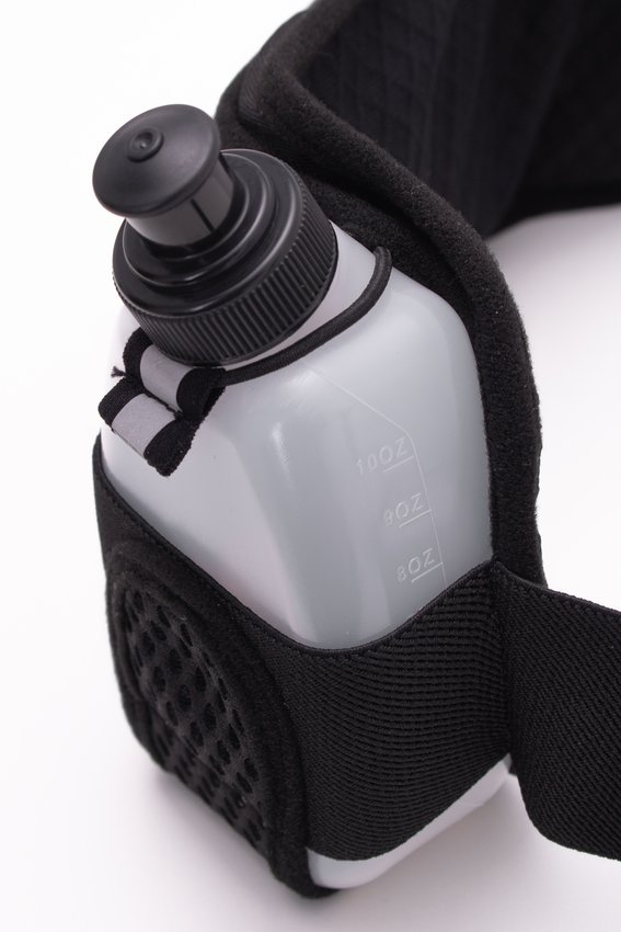 Cinto De Hidratação HUPI Running com 2 Garrafas e Pochete Preto