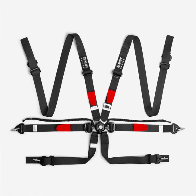 Cinto de 6 Pontos HUPI Racing SPRINT Preto