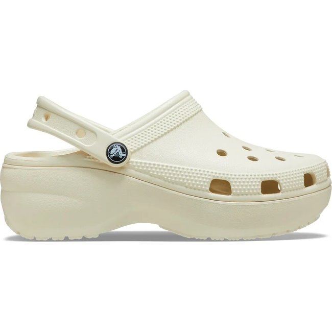 Sandália Crocs Classic Platform Clog Bege Feminino