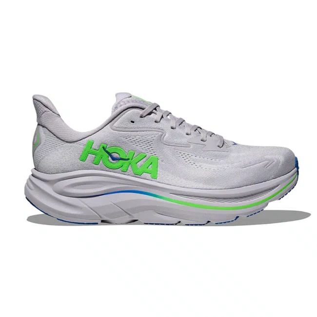 Tênis HOKA Clifton 10 Masculino Cinza e Verde