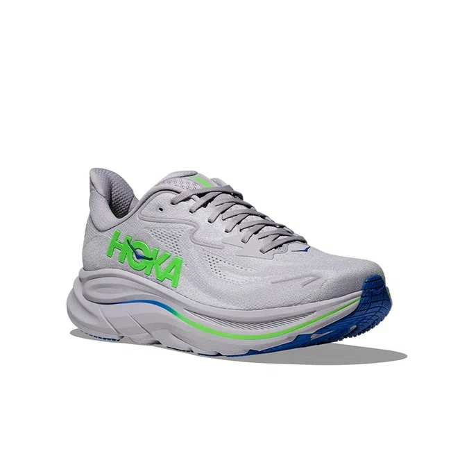 Tênis HOKA Clifton 10 Masculino Cinza e Verde