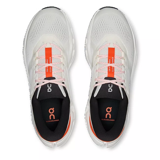 Tênis On Cloudrunner 3 Masculino Branco e Laranja