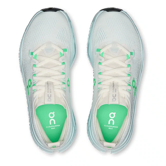 Tênis On Cloudsurfer Max Feminino Branco e Verde