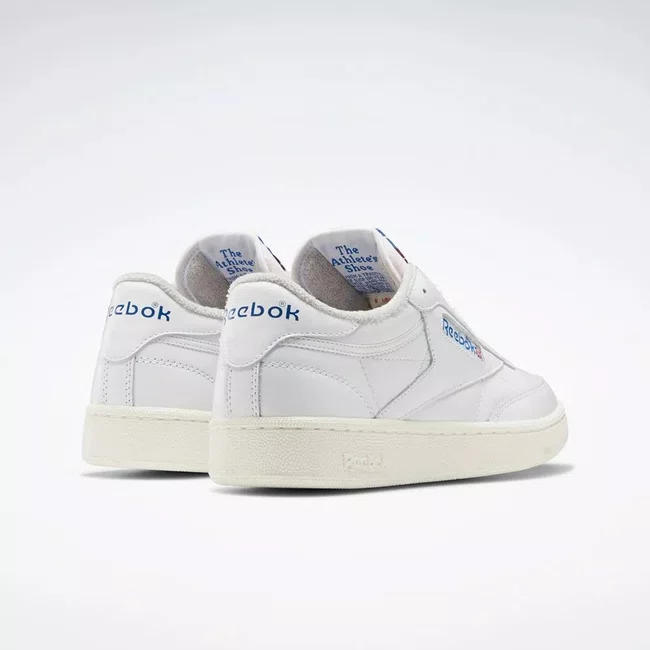 Tênis Reebok Club C 85 Masculino Branco e azul