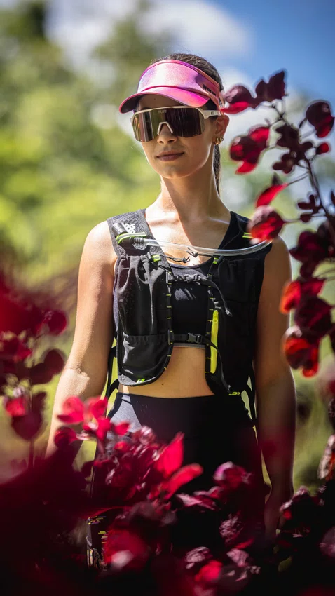 Colete de Hidratação HUPI Running Preto e Amarelo com Refil