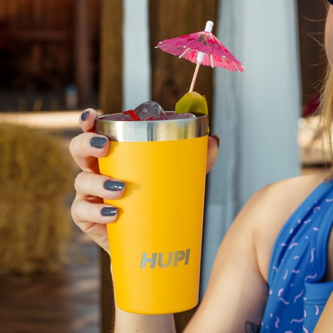 Copo Térmico HUPI Fun 480ML Amarelo