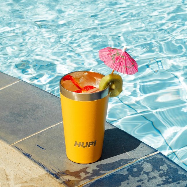 Copo Térmico HUPI Fun 480ML Amarelo