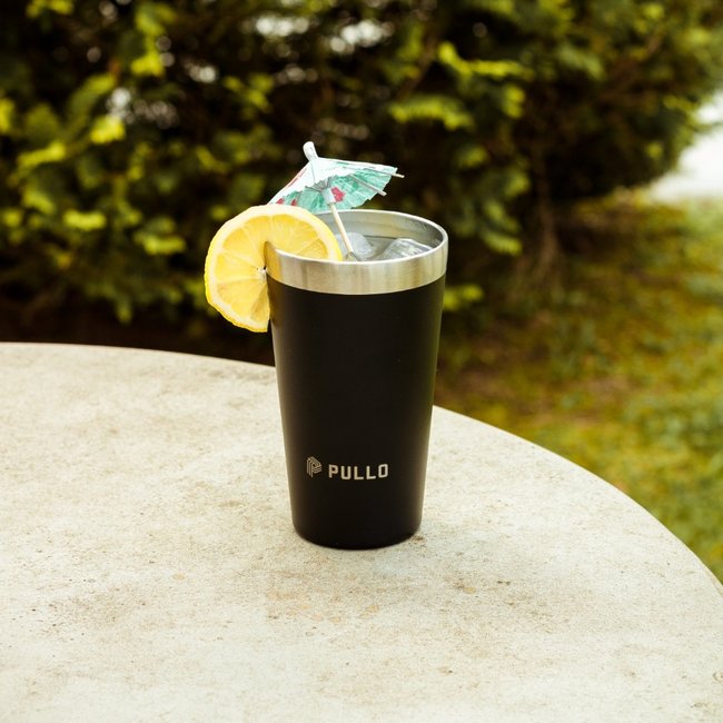 Copo Térmico Pullo Fun 480ML Preto