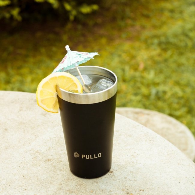 Copo Térmico Pullo Fun 480ML Preto
