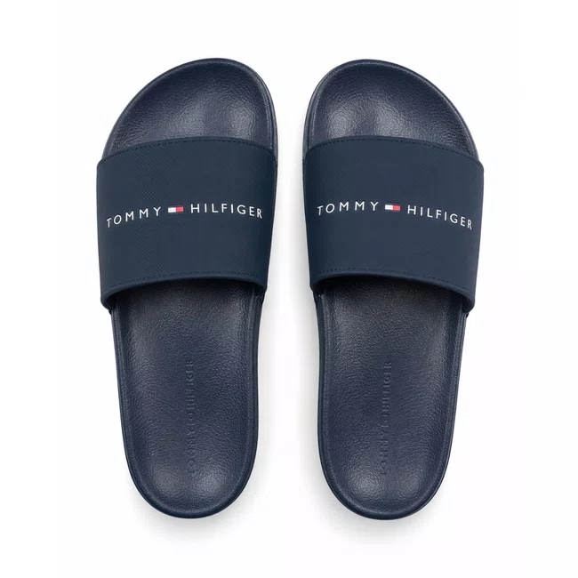 Chinelo Tommy Hilfiger Core Slide Masculino Azul Marinho