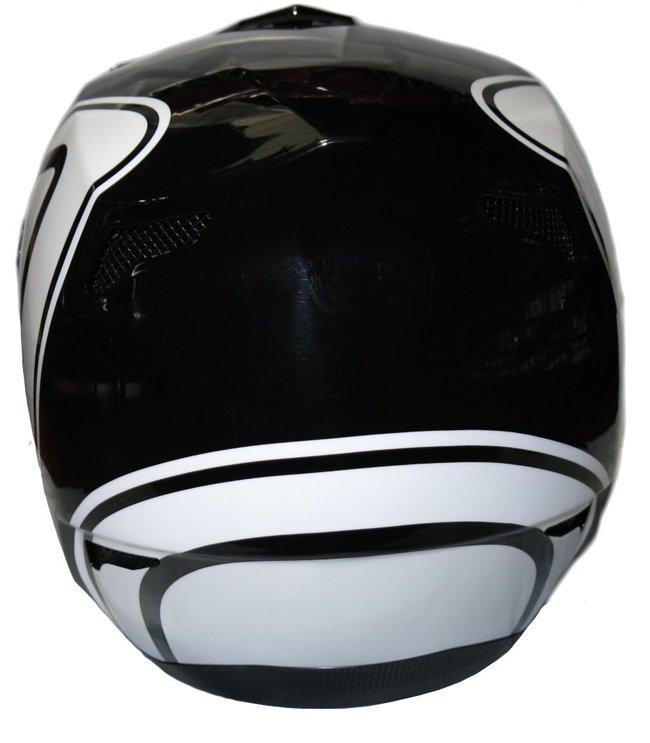 Capacete HUPI DH-2 Bmx/Downhill Preto/Branco
