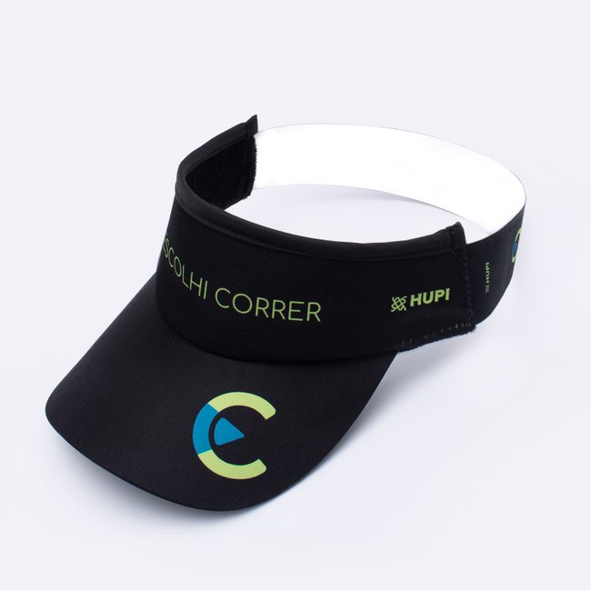 Eu Escolhi Correr - Viseira para Corrida HUPI A Rápida Preto