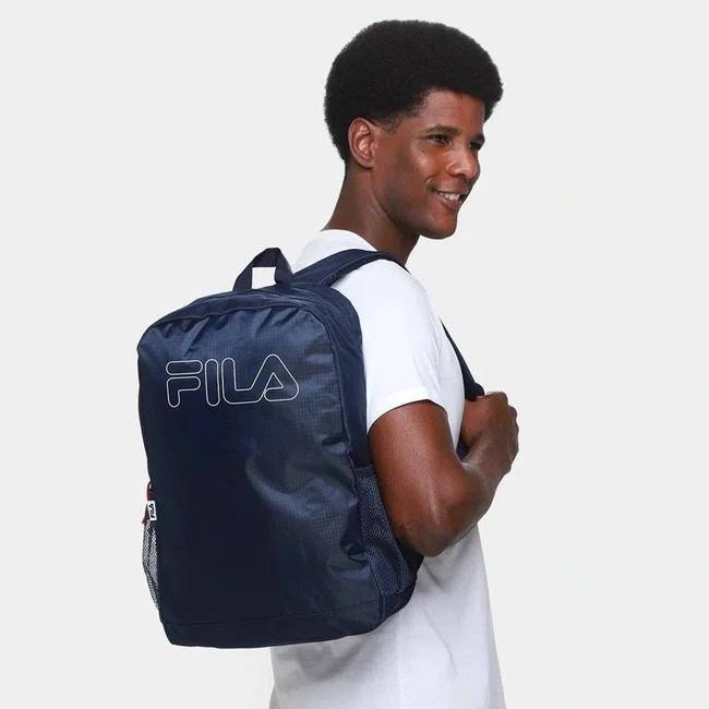 Mochila Fila Basic Outline Azul Marinho