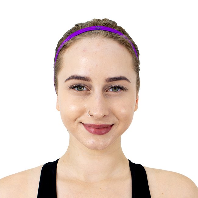 Faixa de Cabelo HUPI Kit 03 Preto Branco e Roxo