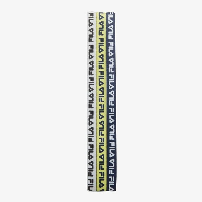 Faixa Unissex Fila Kit 3 Fit Azul Amarelo Branco