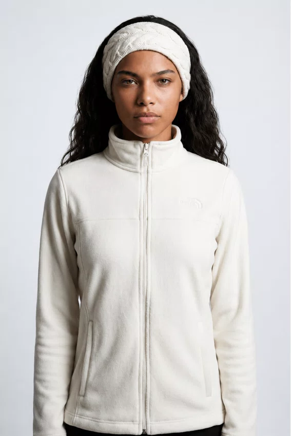 Fleece Feminino The North Face Glacier Full Zip Off White