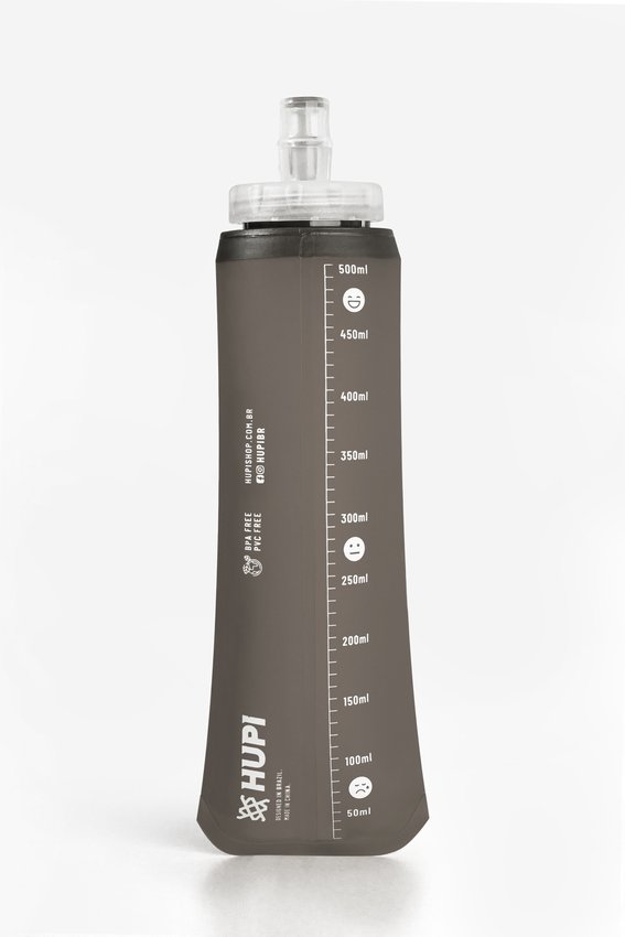 Garrafa Dobrável Soft Flask HUPI Cinza - 500ml