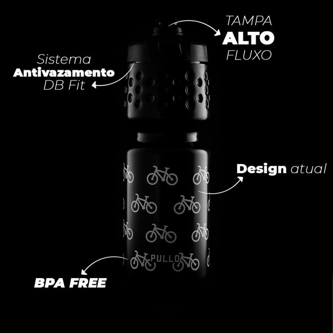 Garrafa Pullo Bike Preto 750ml