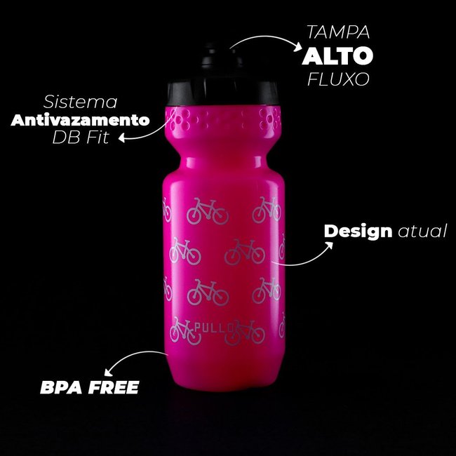 Garrafa Pullo Bike Rosa 600ml