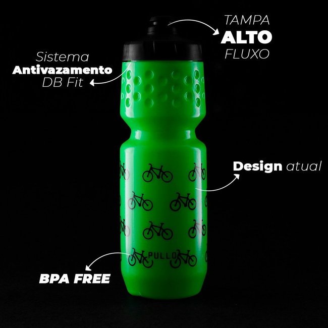 Garrafa Pullo Bike Verde Neon 750ml