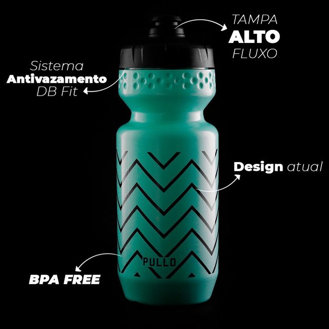 Garrafa Pullo Graffi Verde Água 600ml