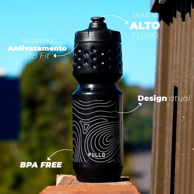 Garrafa Pullo Maps Preto 750ml