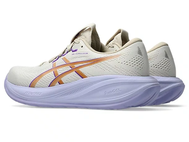 Tênis ASICS GEL-Cumulus 28 Feminino Bege e Lilás