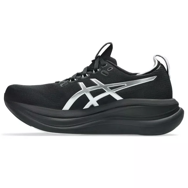 Tênis ASICS GEL-Nimbus 28 Feminino Preto e Prata
