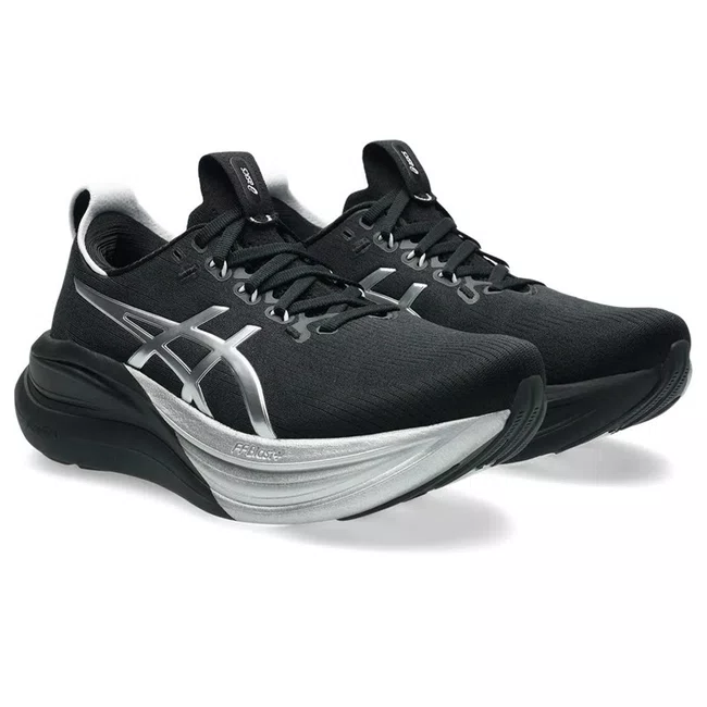 Tênis ASICS GEL-Nimbus 28 Feminino Preto e Prata