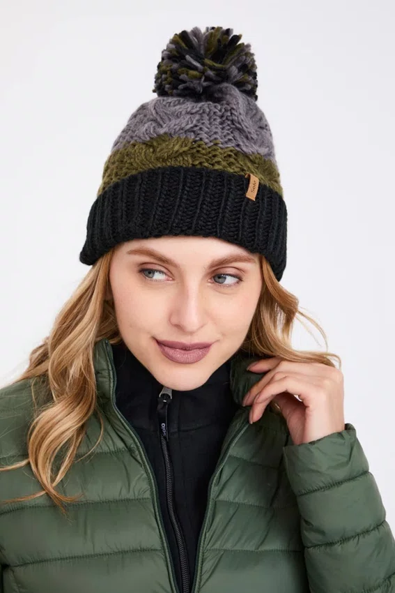 Gorro Solo Pine Tree Verde e Cinza