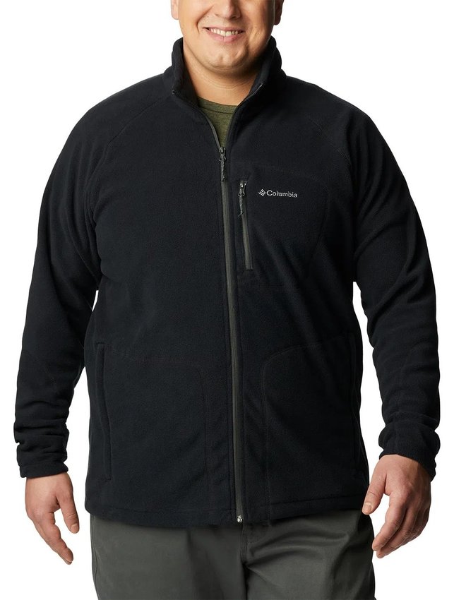 Jaqueta Fleece Columbia Masculina Fast Trek II Plus Size Preto