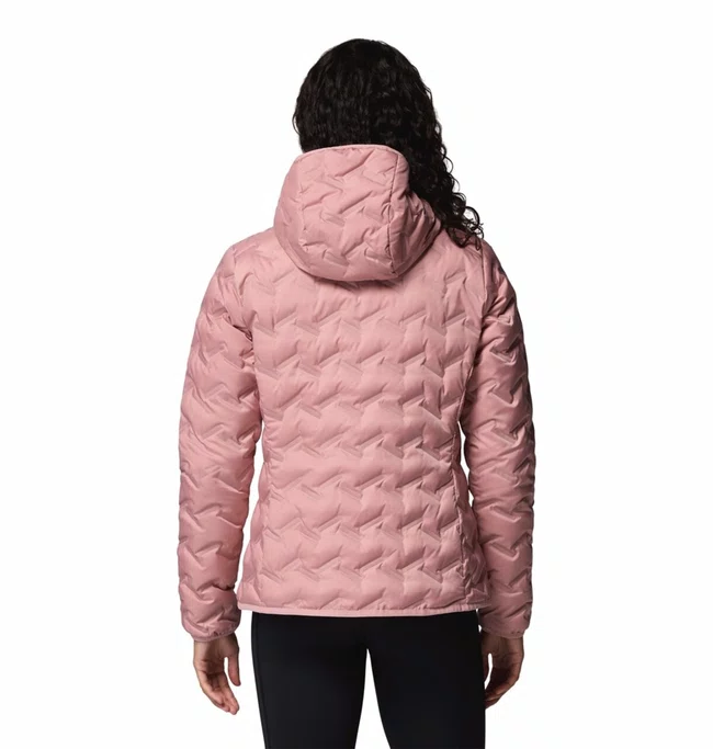 Jaqueta Columbia Delta Ridge II Down Hooded Feminina Rosa